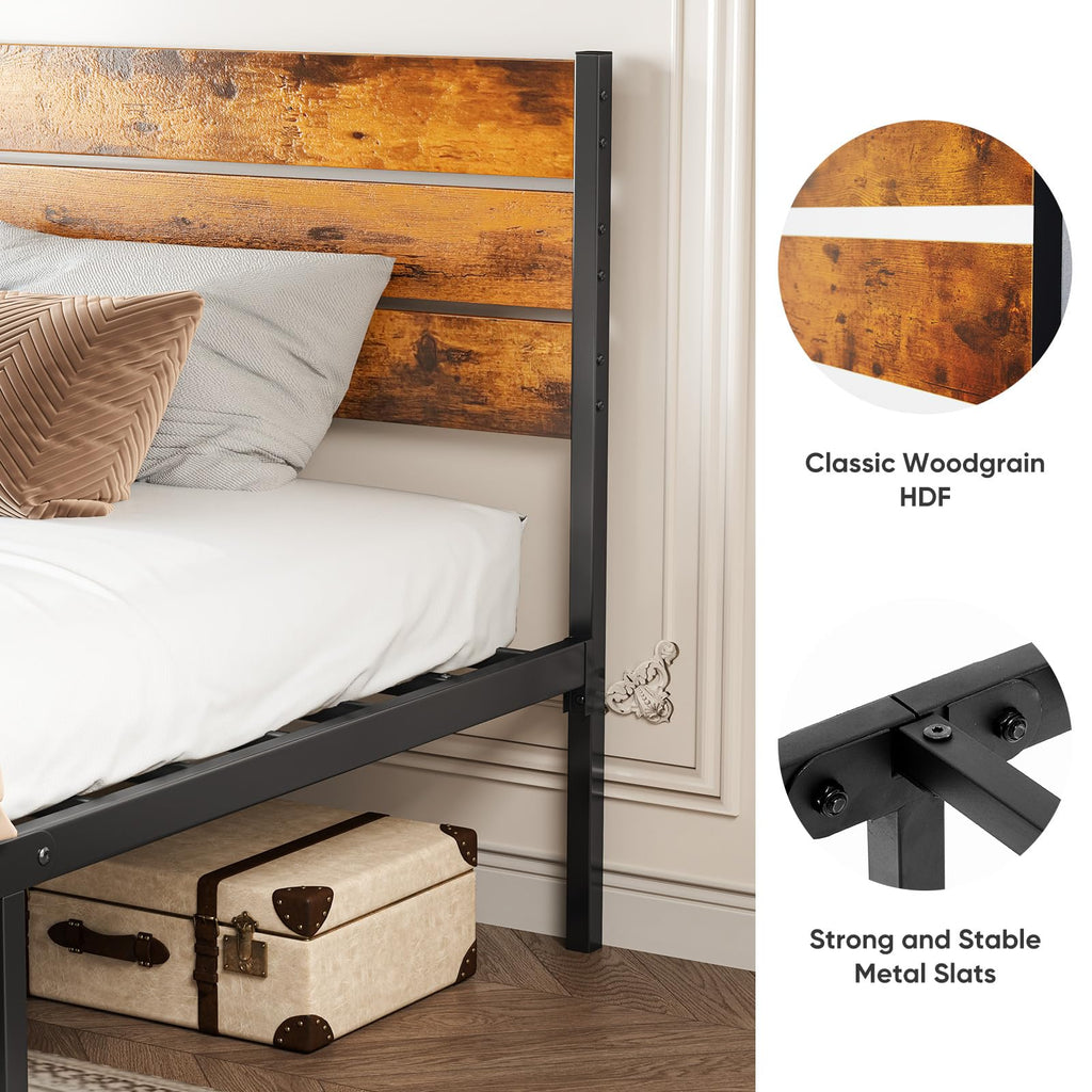 Twin Wood Bed Frame with Headboard L239729
