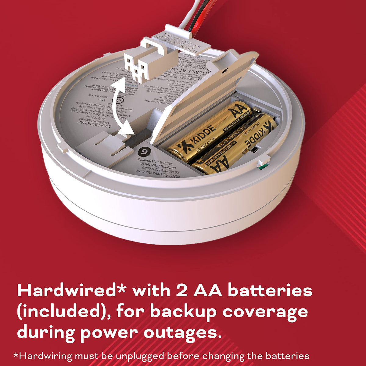 Hardwired Smoke & Carbon Monoxide Detector with Battery Backup, 2 Count Z698194