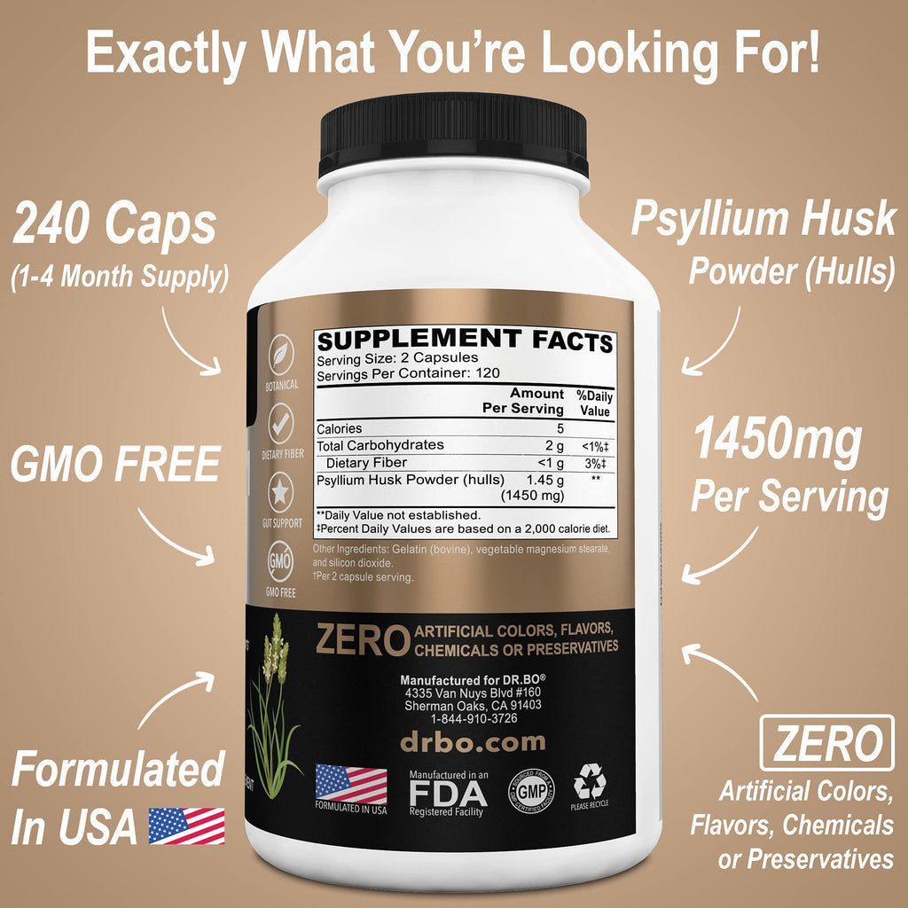 Psyllium Husk Capsule Fiber Supplement E863