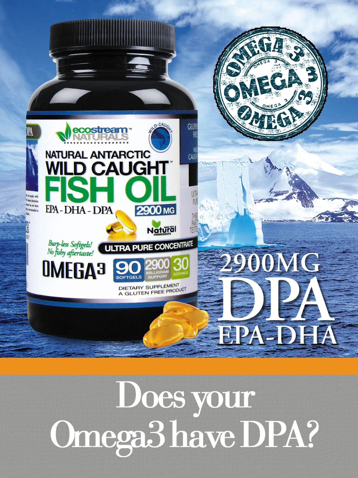Wild Caught Omega 3 Fish Oil 2,900 MG S101444