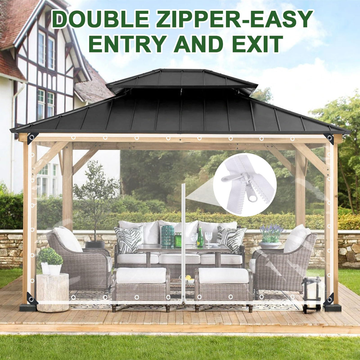 Clear Tarp with Zipper Door N585