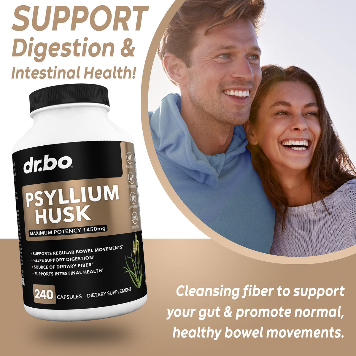 Psyllium Husk Capsule Fiber Supplement E863