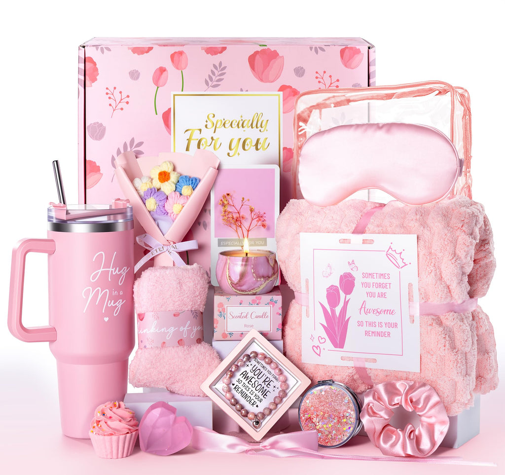 15 Pcs Pink Gift Basket W6734