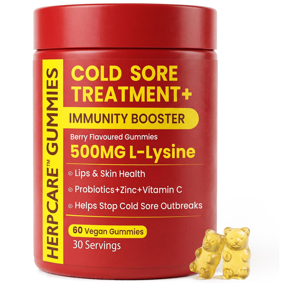 Cold Sore Treatment with L-Lysine, Zinc & Vitamin C W7702