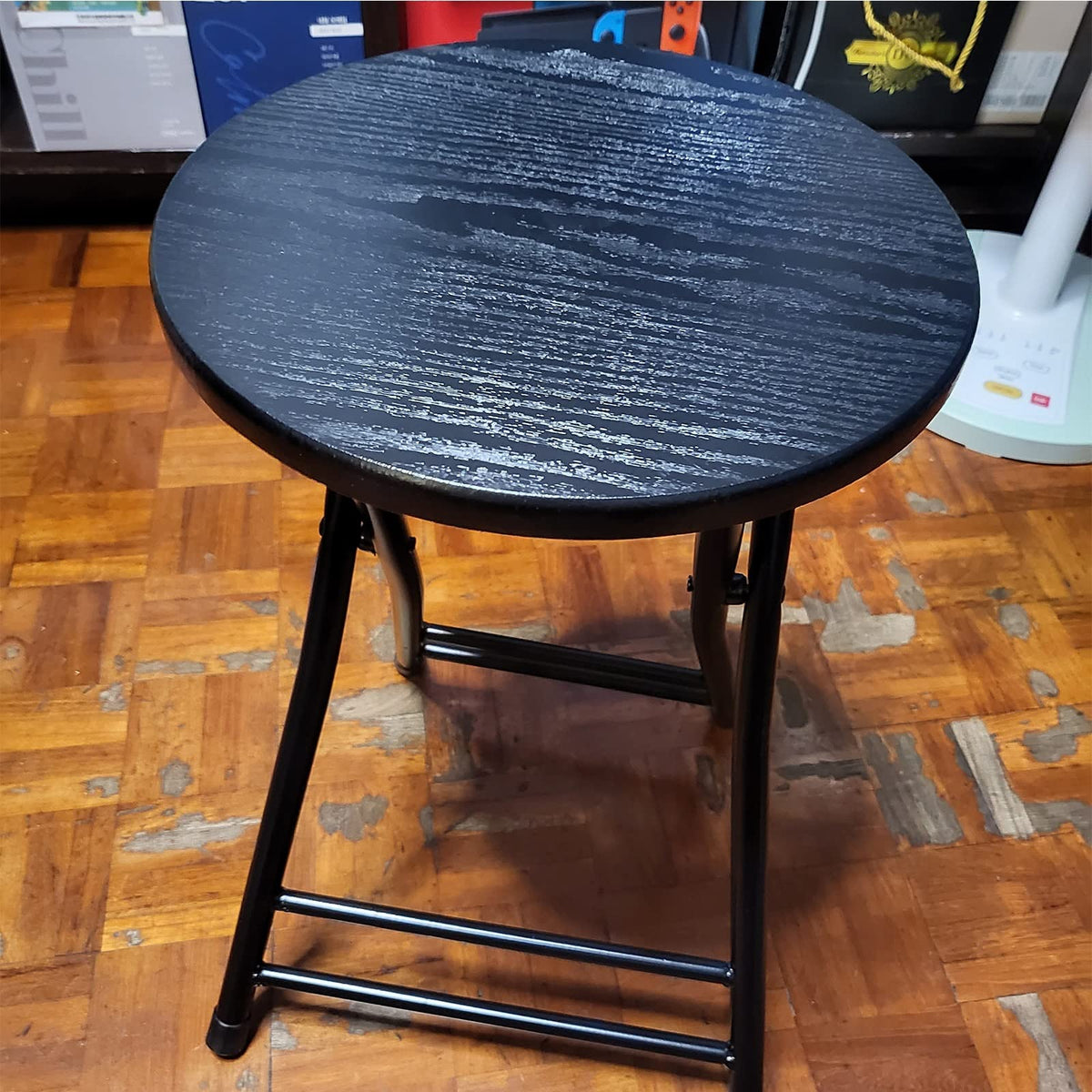 Folding Stool Round Wooden Board G246846