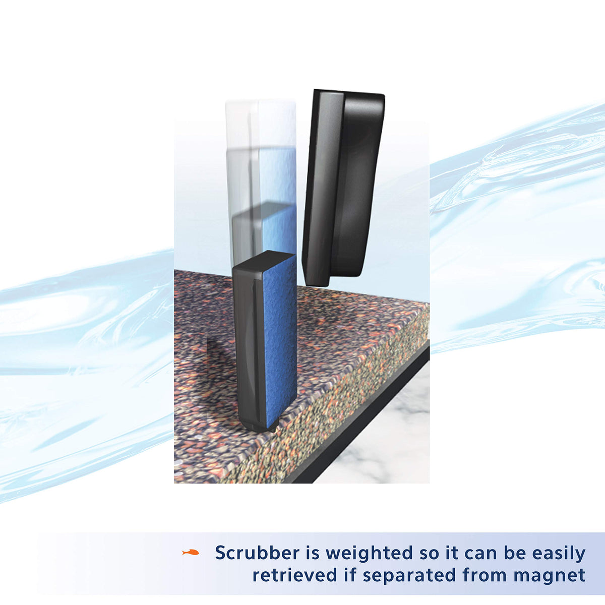 Aquarium Algae Scraper Magnetic Glass Cleaner Z90396