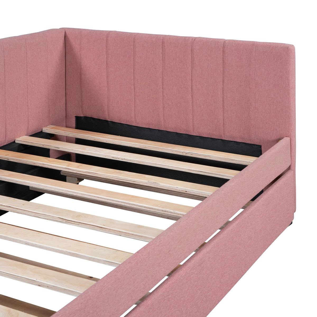 Twin Size Linen Upholstered Daybed with Trundle P676