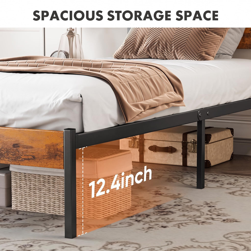 Twin Wood Bed Frame with Headboard L239729