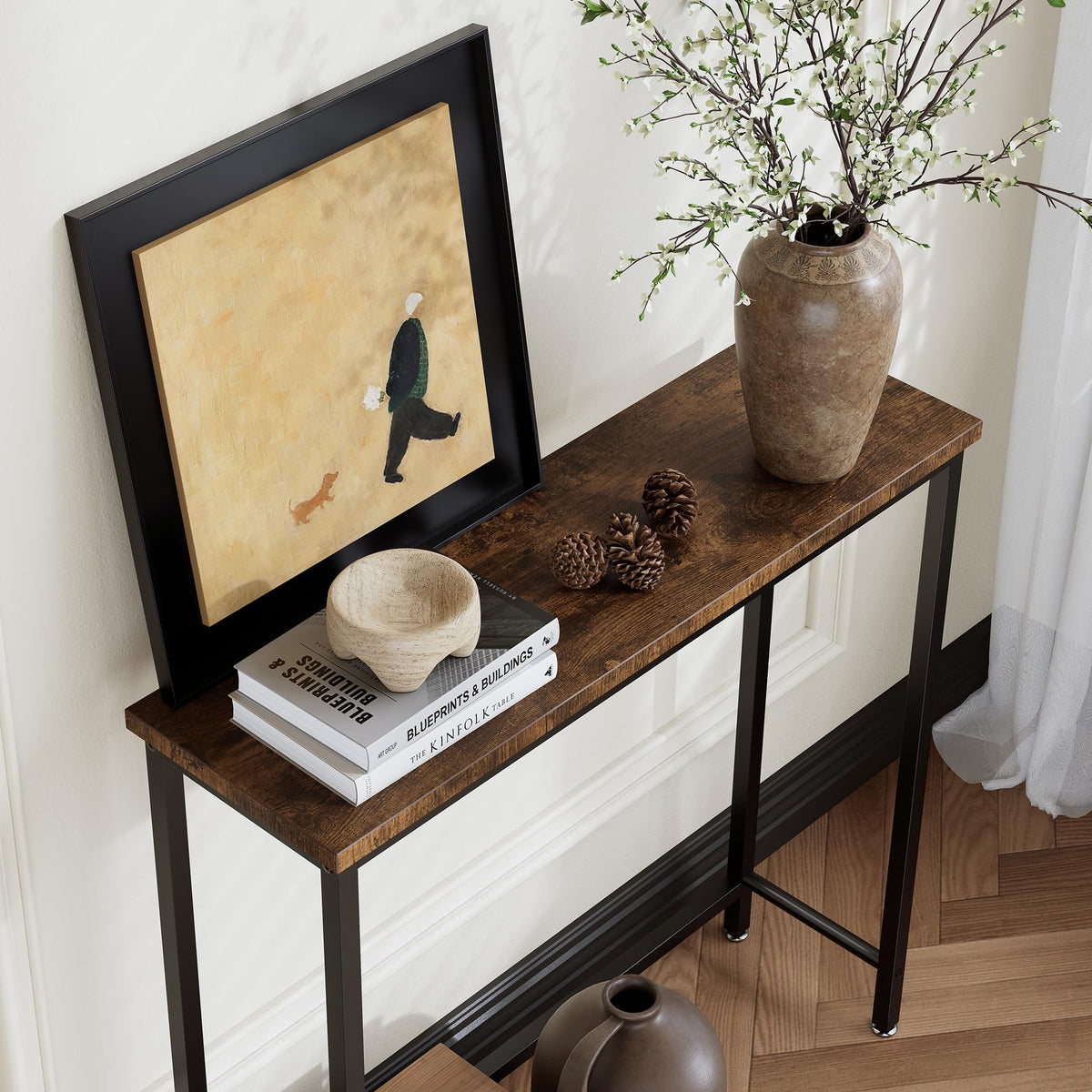 Brown Narrow Console Table P666675