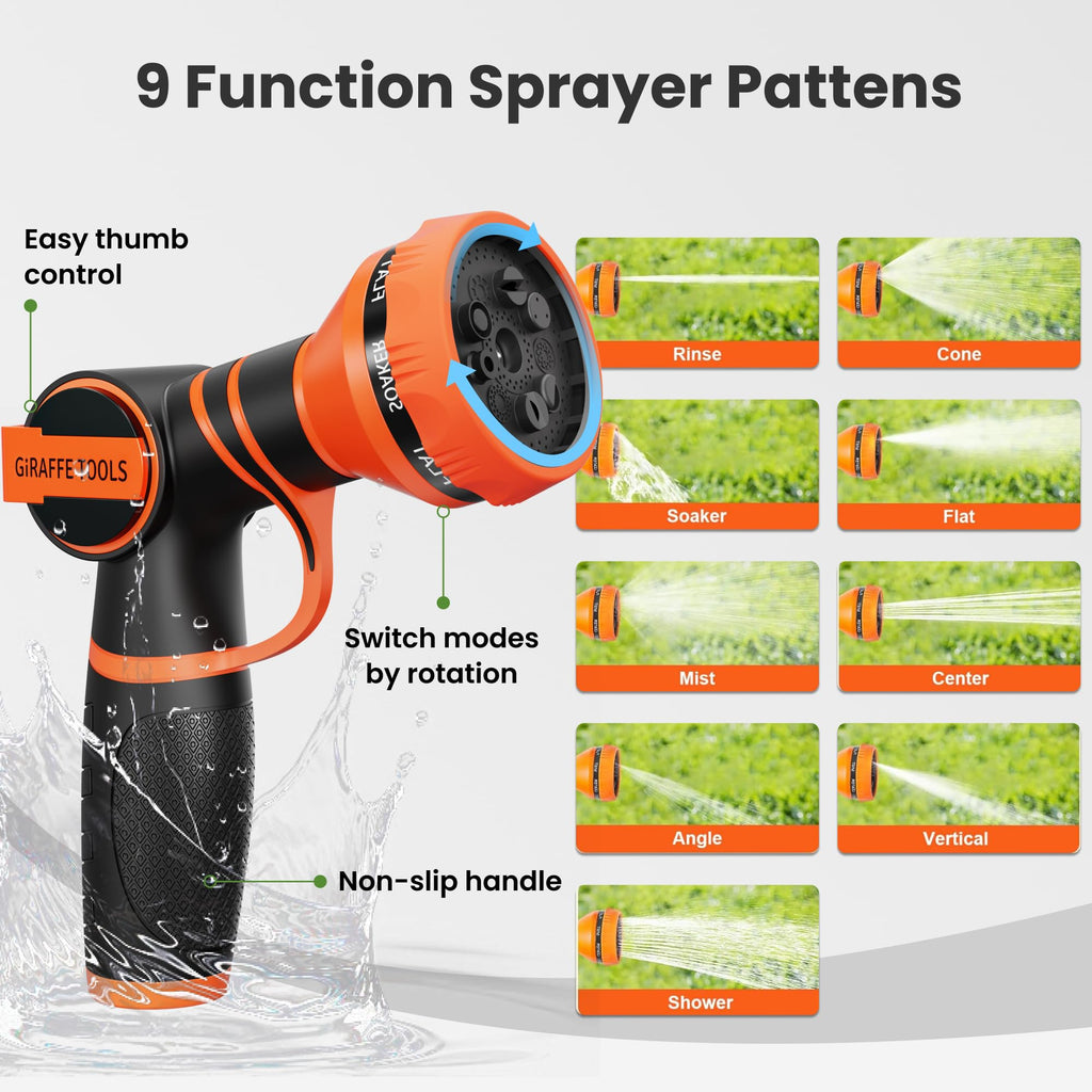 100ft Stainless Steel Garden Hose with Spray Nozzle T652660