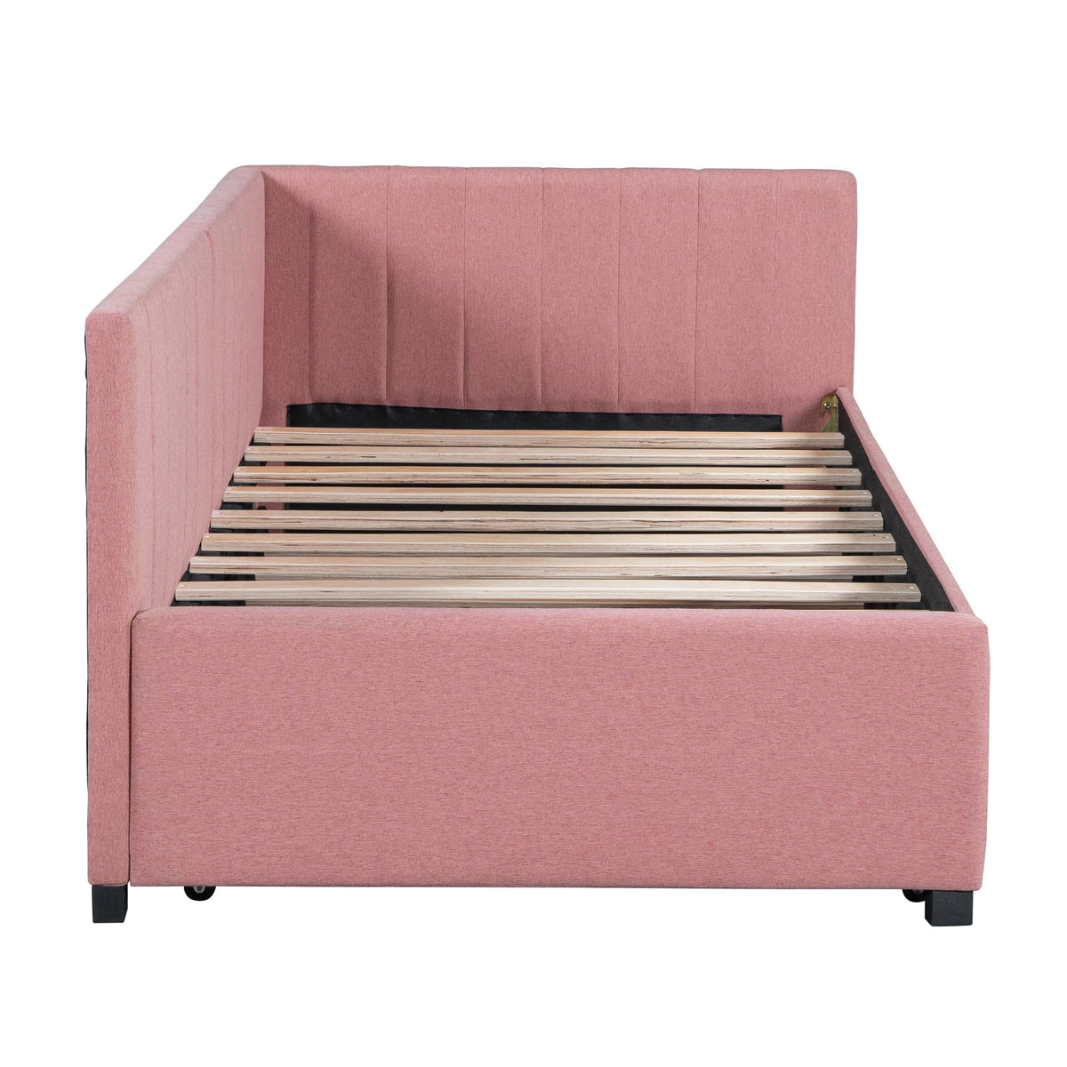 Twin Size Linen Upholstered Daybed with Trundle P676
