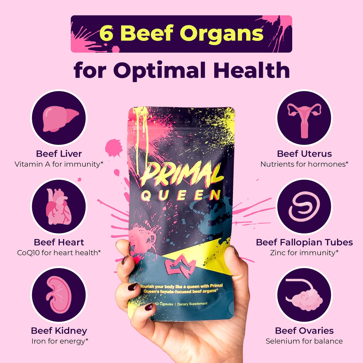 Grass Fed Beef Organ Supplement, 60 Capsules D6761