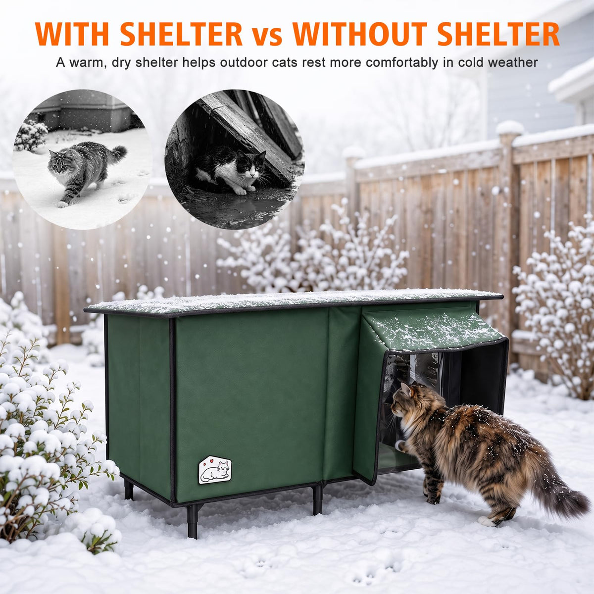 Heated Outdoor Cat House W197971