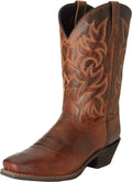 Brown Mid Calf Square Toe Pull On Boots B95444