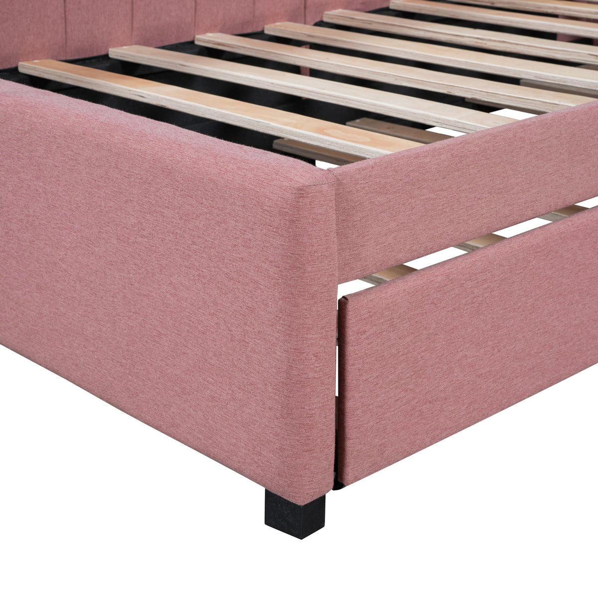Twin Size Linen Upholstered Daybed with Trundle P676