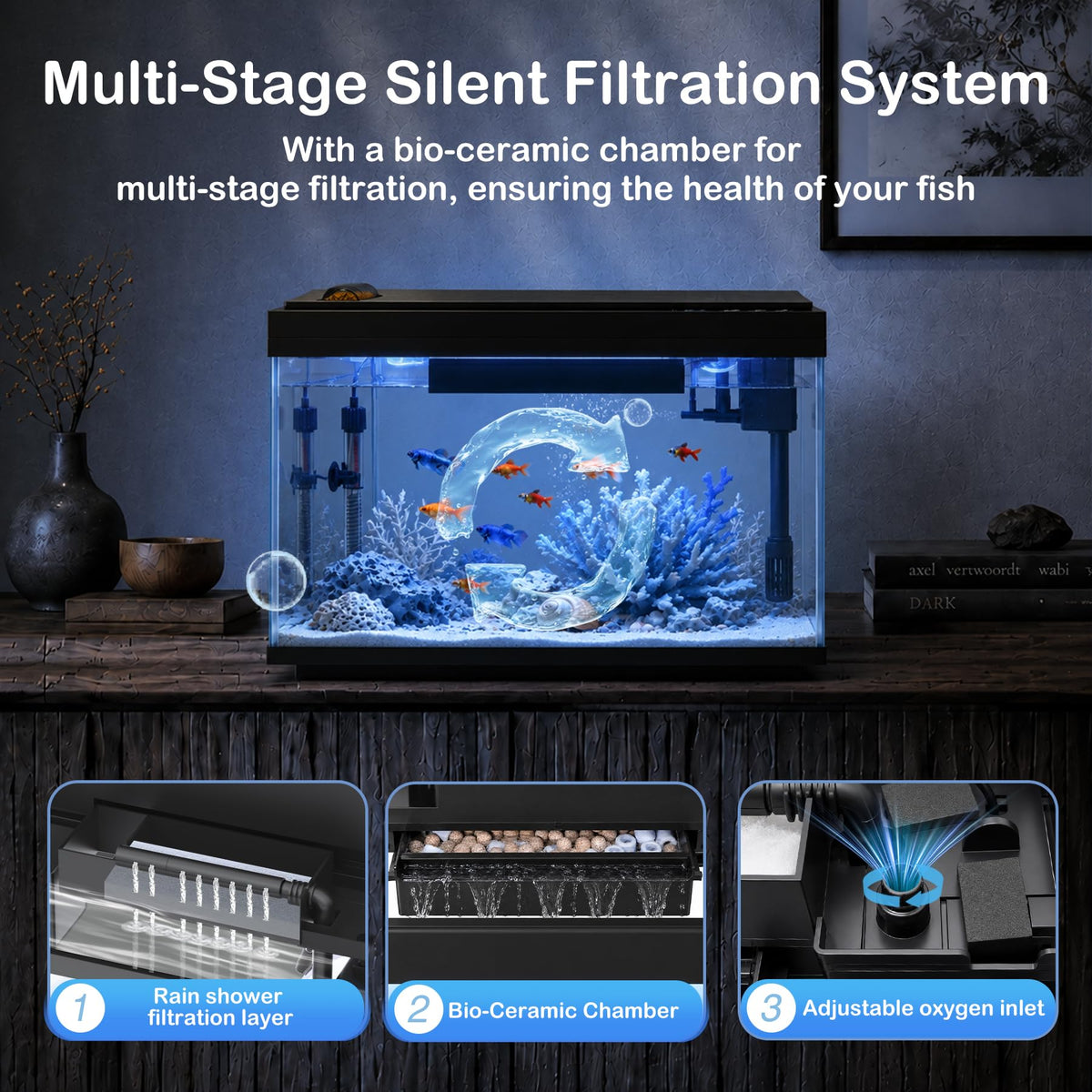 5 Gallon Aquarium Kit Ultra-White Glass P9980