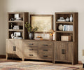 4-Piece Modular Entertainment Center with Bookshelves M539724