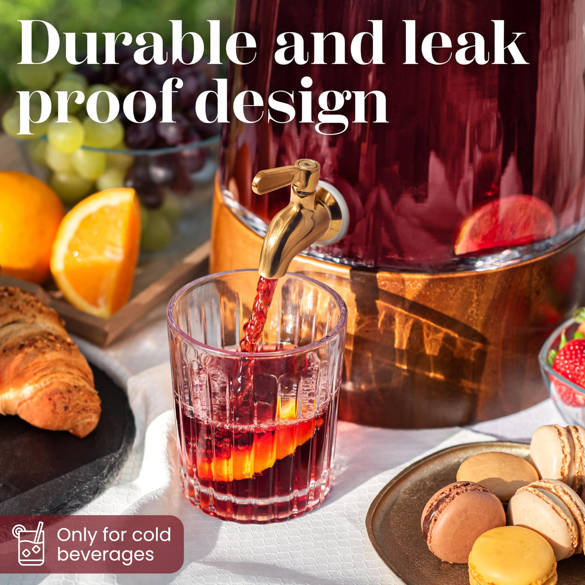 Glass Drink Dispenser with Spigot W52432