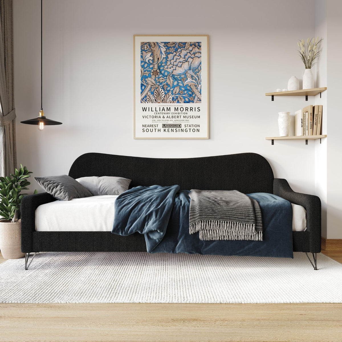 Twin Linen Upholstered Daybed X53111