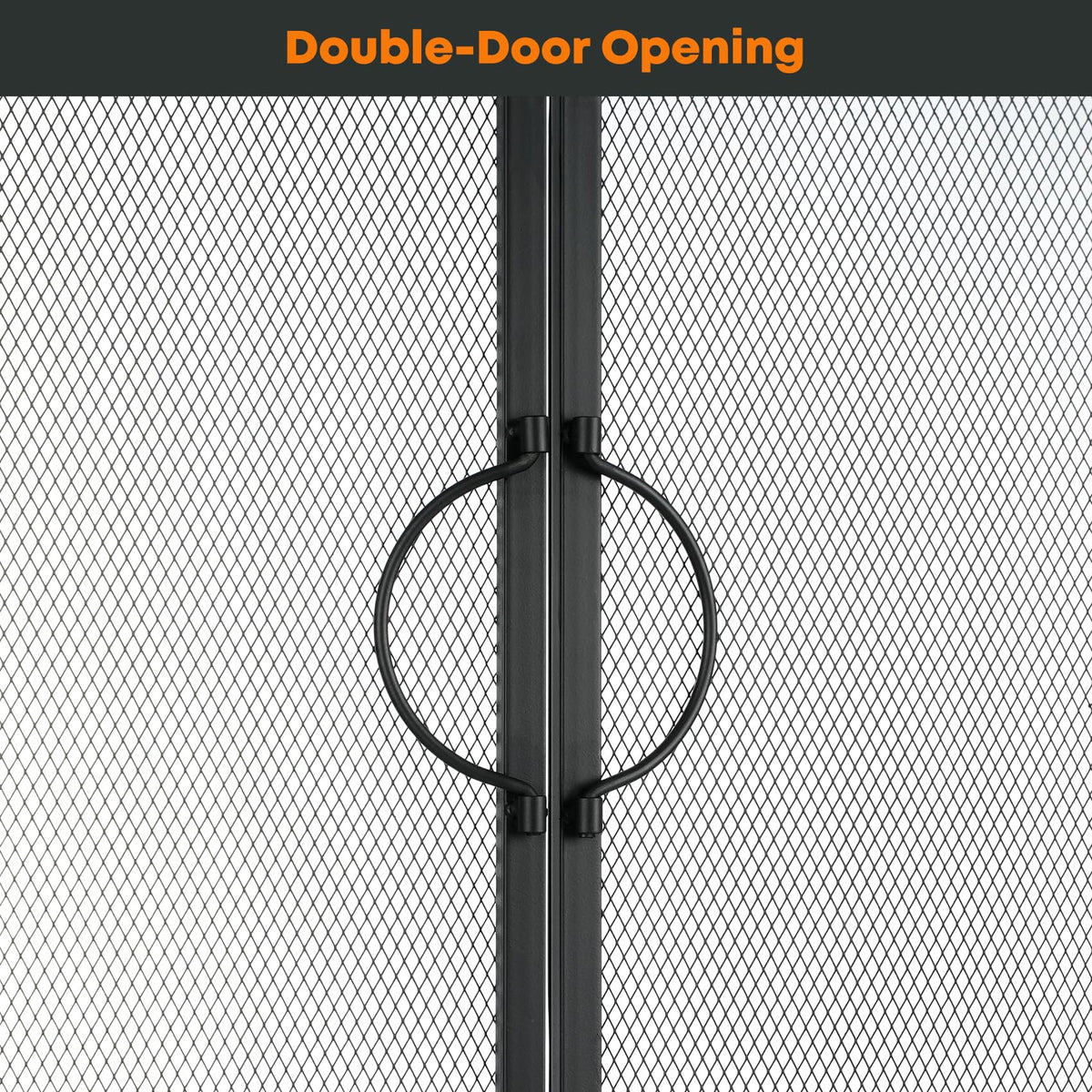 Fireplace Screen with Magnetic Doors and Guard Grate, 44" x 34" Y10049