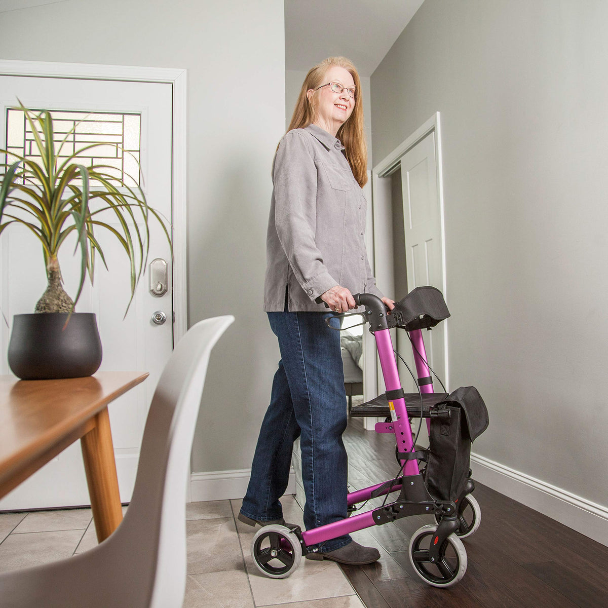 Adjustable Rollator with Seat and Backrest I38994