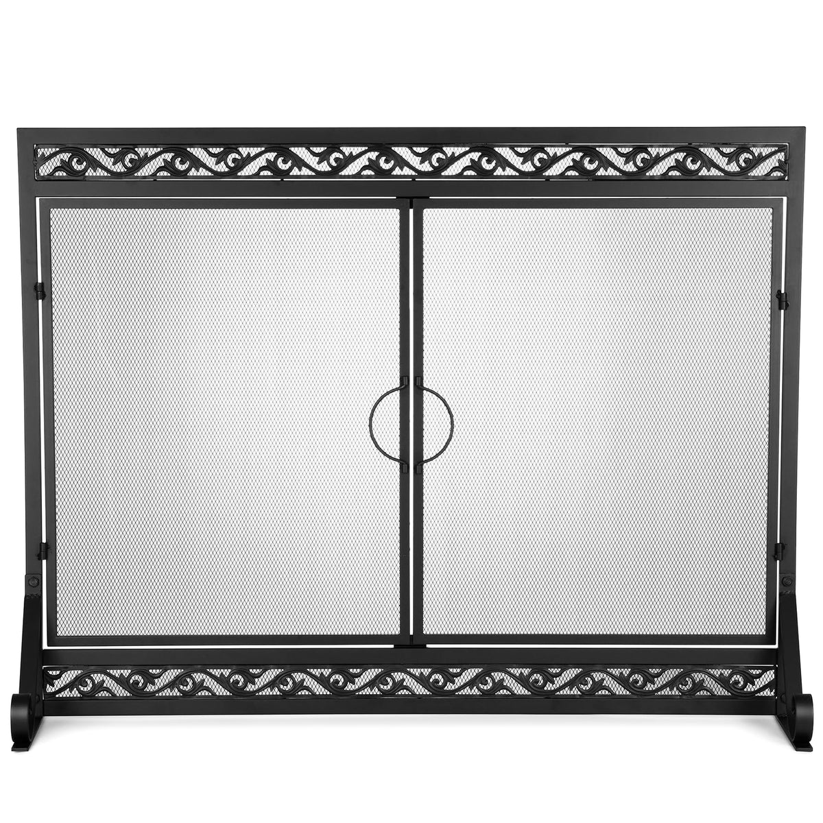 Fireplace Screen with Magnetic Doors and Guard Grate, 44" x 34" Y10049