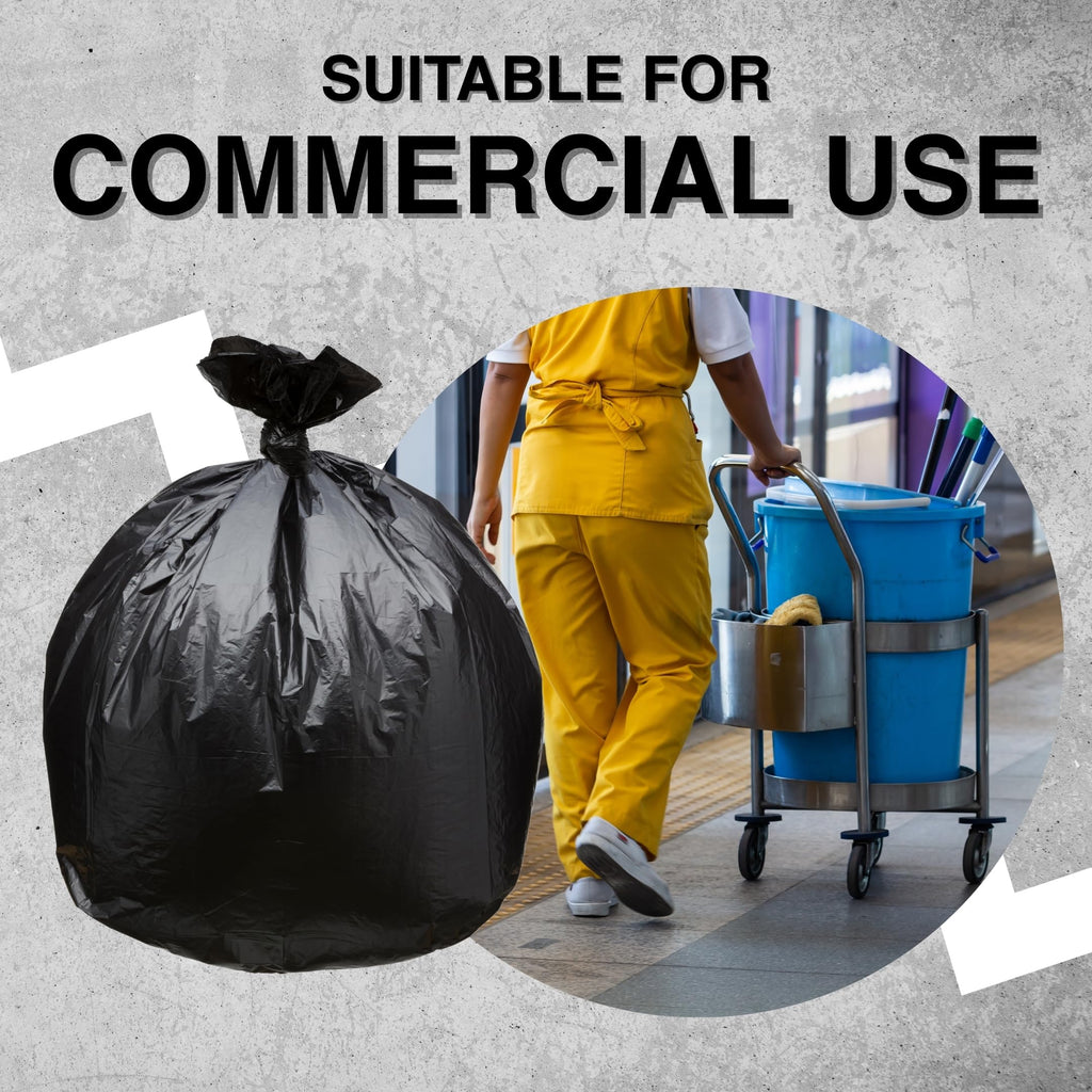 45 Gallon Black 1.5 Mil Trash Bags 100 Count A72399